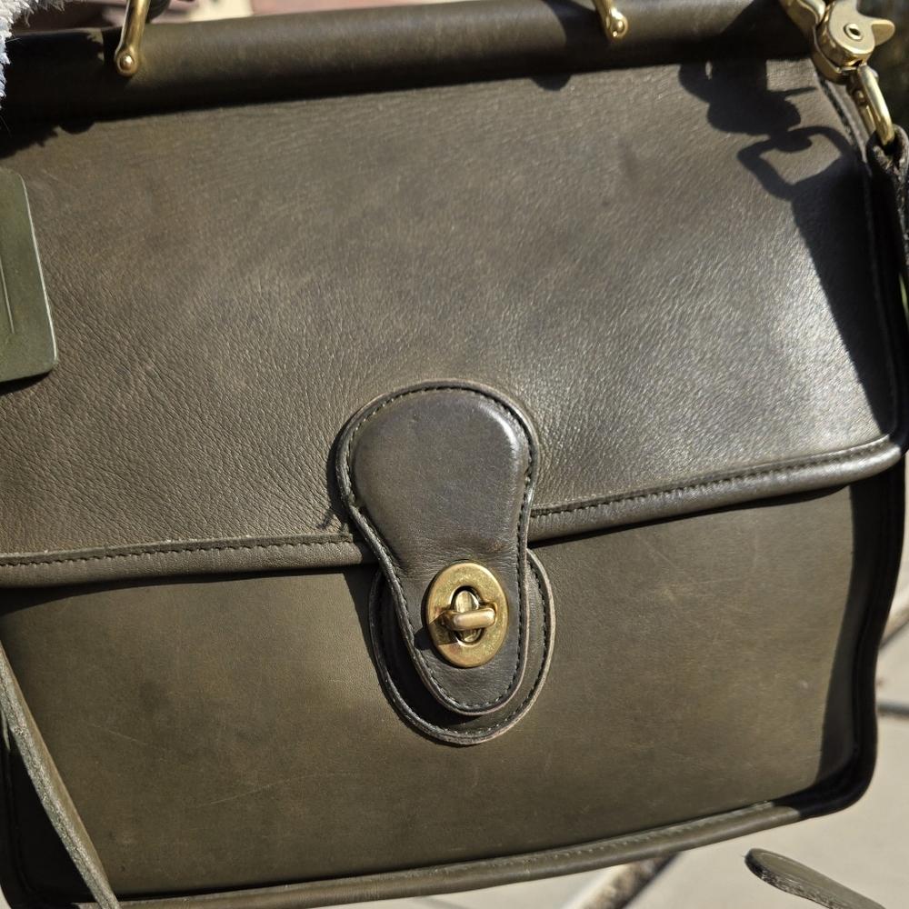 Coach 9927 Willis Green Loden Olive Bag Purse Crossbody Vintage Hangtag - Picture 6 of 16